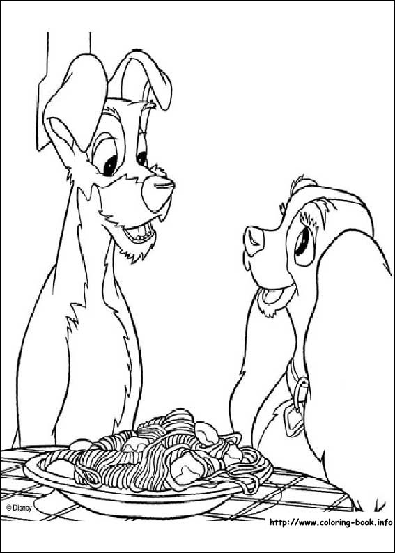 Lady and the Tramp coloring picture